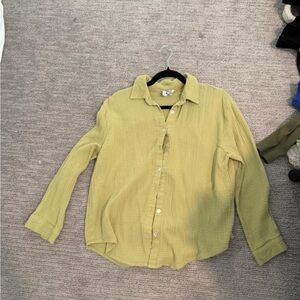 Green Button-Up Shirt